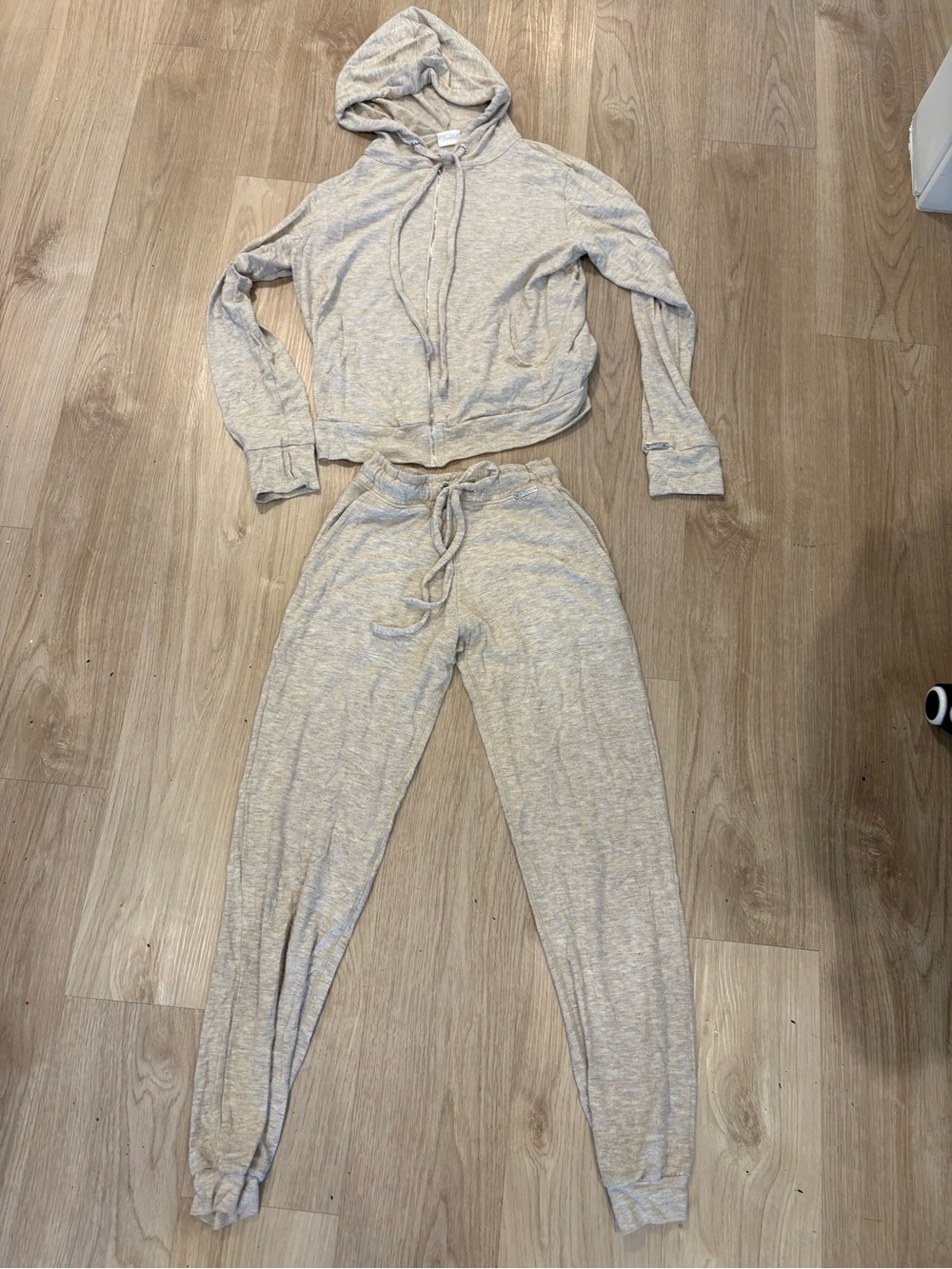 Bombshell Sportswear Light Gray Hoodie & Jogger Set
